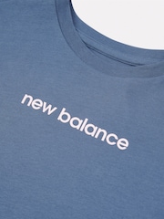 New Balance Blue Girls 100% Cotton Selfie Graphic T-Shirt - Image 3 of 3