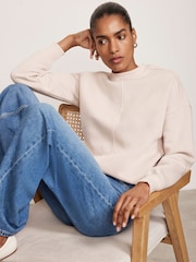 Mint Velvet Pink Seam Detail Sweatshirt - Image 1 of 8