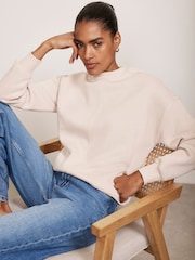 Mint Velvet Pink Seam Detail Sweatshirt - Image 2 of 8