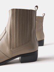 Mint Velvet Natural Leather Western Ankle Boots - Image 5 of 6