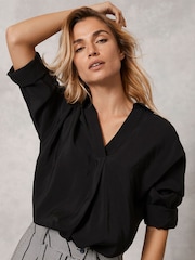 Mint Velvet Black Black Long Sleeved Shirt - Image 2 of 4