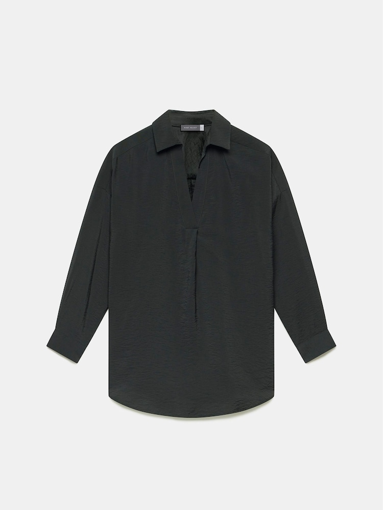 Mint Velvet Black Black Long Sleeved Shirt - Image 3 of 4