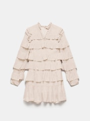Mint Velvet Pink Ruffle Tiered Mini Dress - Image 7 of 9