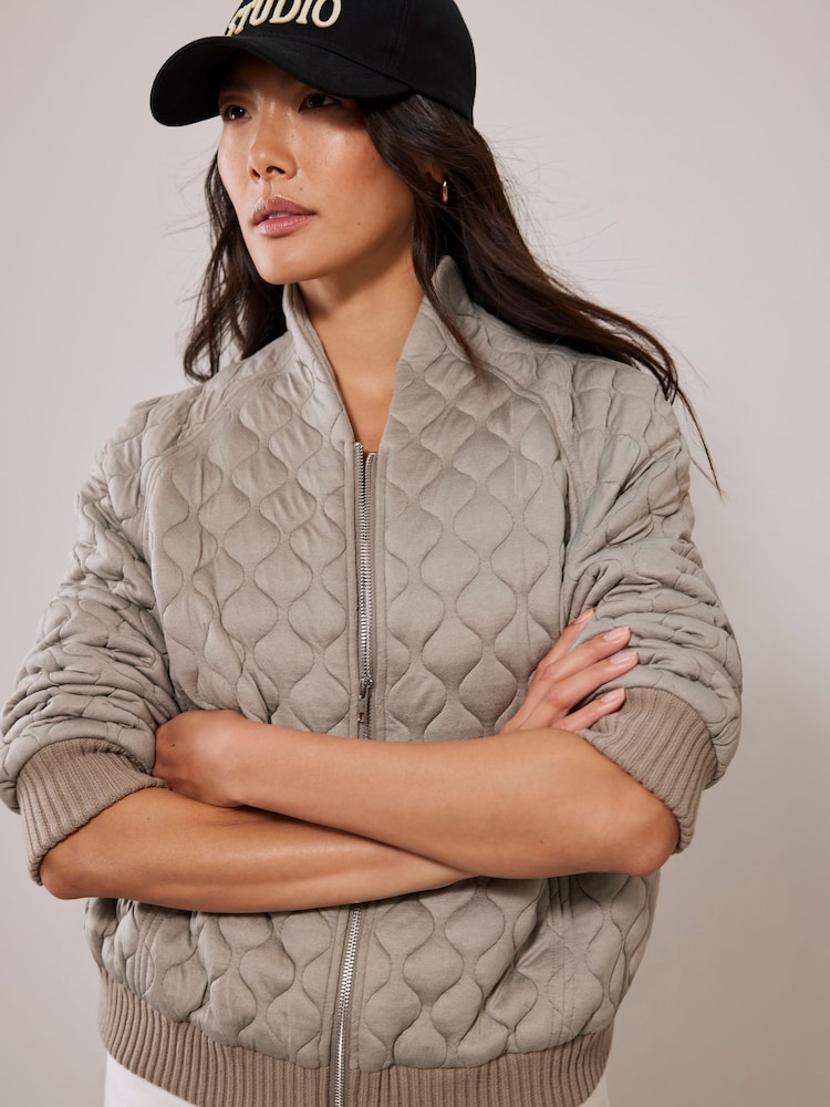 Mint Velvet Green Green Quilted Jacket - Image 1 of 7