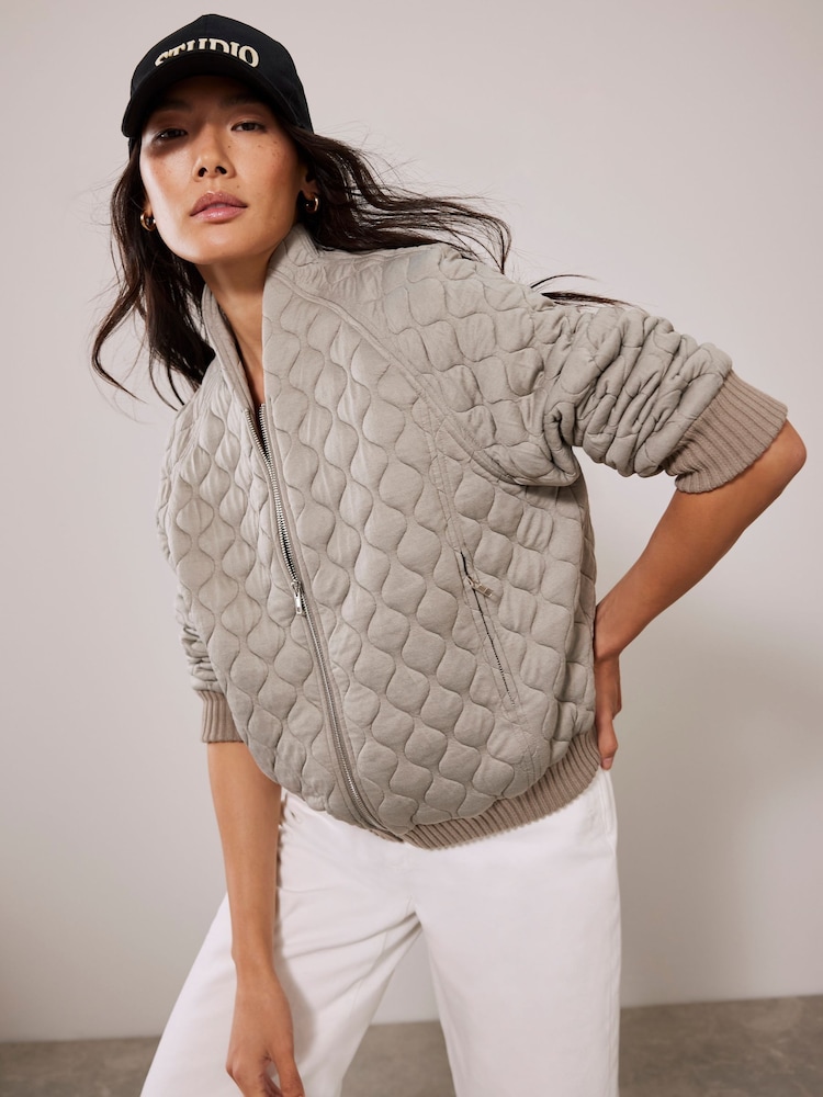 Mint Velvet Green Green Quilted Jacket - Image 2 of 7