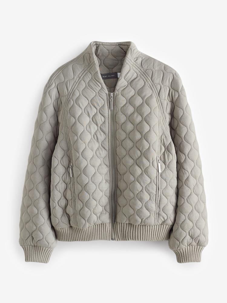 Mint Velvet Green Green Quilted Jacket - Image 7 of 7