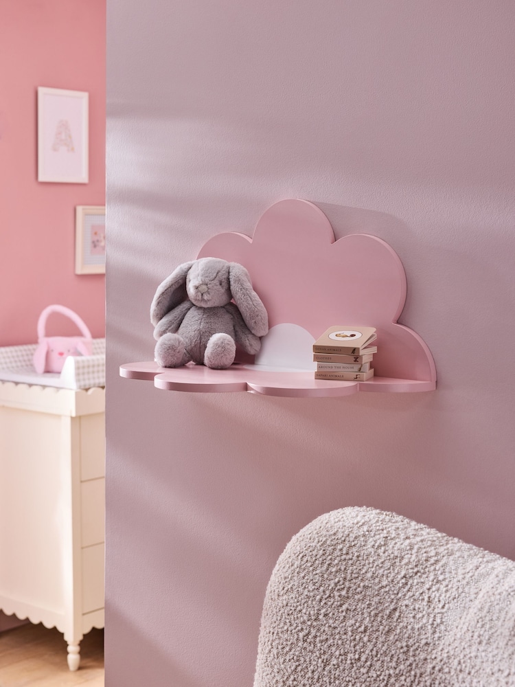 Jojo Maman Bébé Pink Elodie Flower Wall Shelf - Image 1 of 4