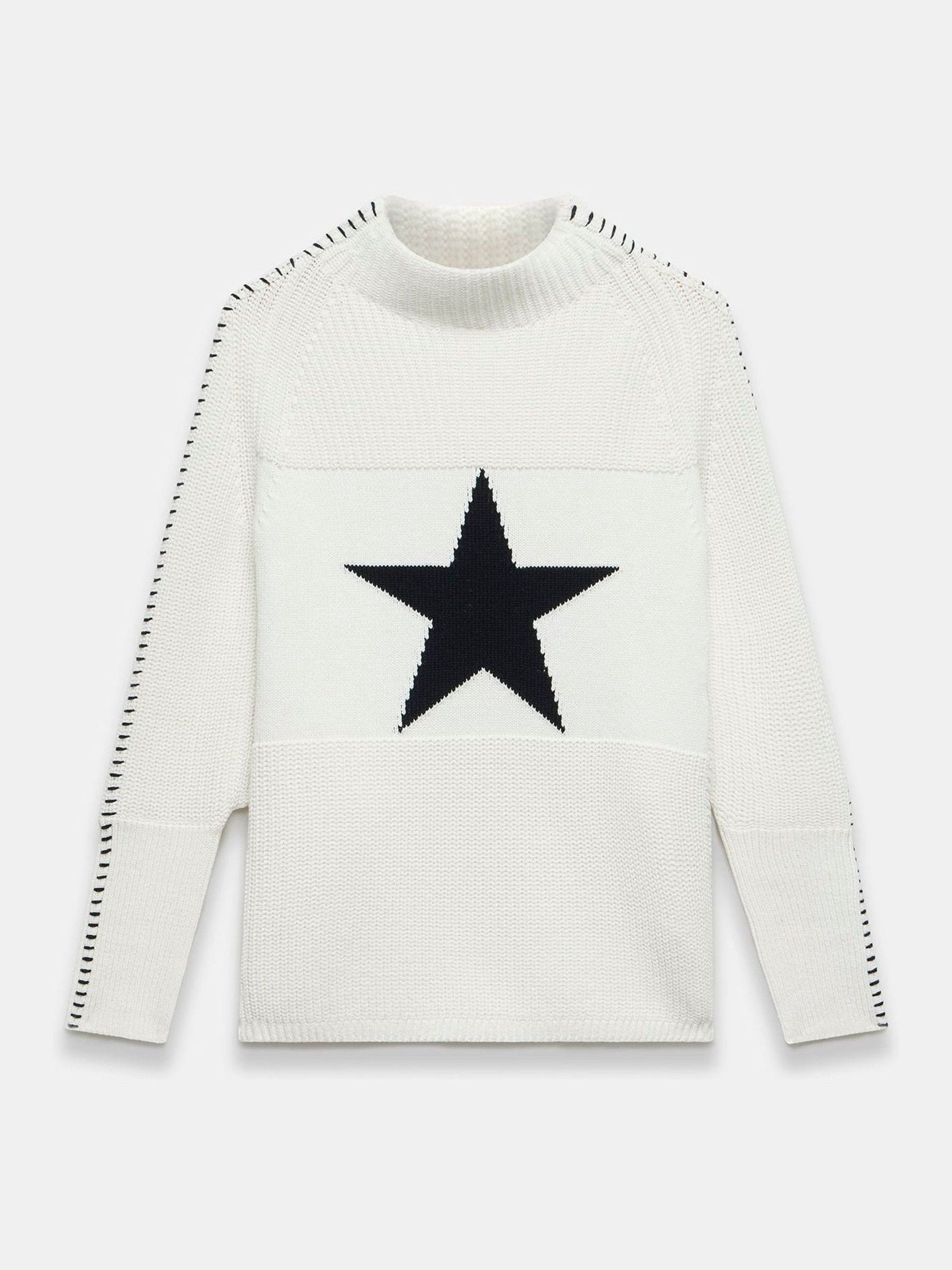 Buy Mint Velvet White Cotton Blend Star Jumper from Next USA