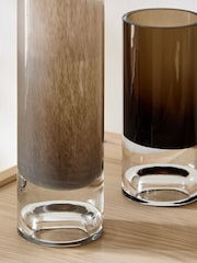 Sosandar Set of 2 Grey Glass Vases - Image 3 of 7