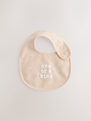 Neutral Brown/ Mint Green Slogan - Pack de 3 Baberos de bebé - Imagen 2 de 6