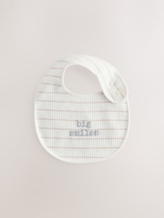 Neutral Brown/ Mint Green Slogan - Pack de 3 Baberos de bebé - Imagen 3 de 6