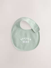 Neutral Brown/ Mint Green Slogan - Pack de 3 Baberos de bebé - Imagen 4 de 6