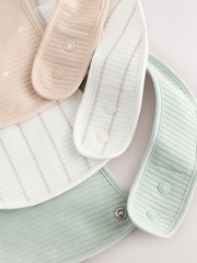 Neutral Brown/ Mint Green Slogan - Pack de 3 Baberos de bebé - Imagen 5 de 6
