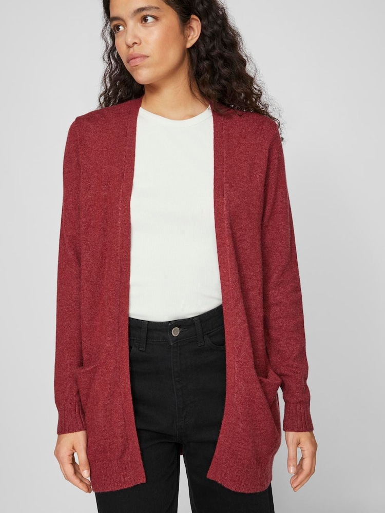 Buy VILA Burgundy Long Sleeve Lightweight Knit Cardigan from Next Oman