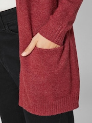 VILA Burgundy Long Sleeve Lightweight Knit Cardigan - Image 4 of 6