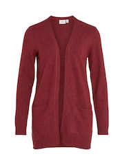 VILA Burgundy Long Sleeve Lightweight Knit Cardigan - Image 5 of 6