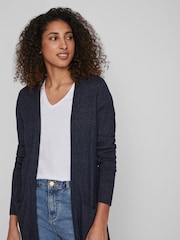 VILA Blue Longline Lightweight Cardigan - Image 4 of 6
