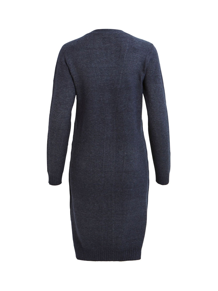 VILA Blue Longline Lightweight Cardigan - Image 6 of 6 VILA Blue Longline Lightweight Cardigan - Image 6 of 6