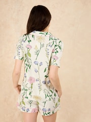 Their Nibs Cream Soft Spring Floral Cotton Short Pyjama Set - Image 2 of 4