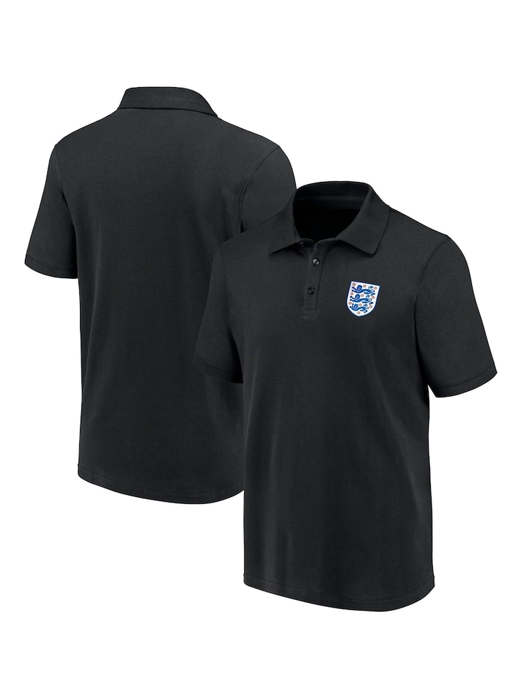 Fanatics 100% Cotton England Essentials Primary Logo Graphic Black Polo Shirt - Image 1 of 3 Fanatics 100% Cotton England Essentials Primary Logo Graphic Black Polo Shirt - Image 1 of 3