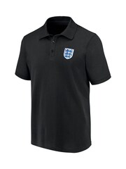 Fanatics 100% Cotton England Essentials Primary Logo Graphic Black Polo Shirt - Image 2 of 3
