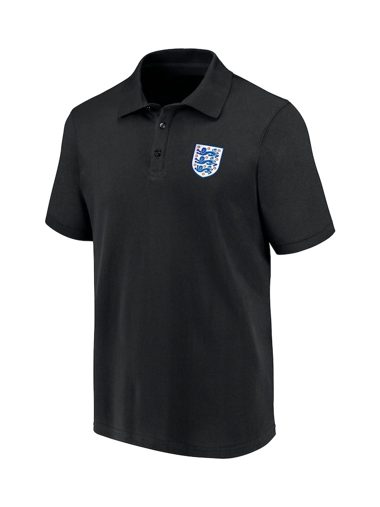 Fanatics 100% Cotton England Essentials Primary Logo Graphic Black Polo Shirt - Image 2 of 3 Fanatics 100% Cotton England Essentials Primary Logo Graphic Black Polo Shirt - Image 2 of 3