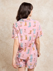 Their Nibs Pink Cowgirl Boots Cotton Short Pyjama Set - Image 2 of 5