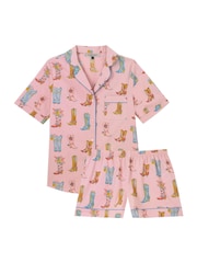 Their Nibs Pink Cowgirl Boots Cotton Short Pyjama Set - Image 5 of 5