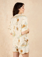 Their Nibs Cream La Luna Oversized Scallop Short Pyjama Set - Image 5 of 5