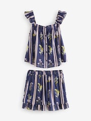 Their Nibs Frill Scallop Trim Floral Cotton Voile Short Pyjama Set - Image 4 of 4