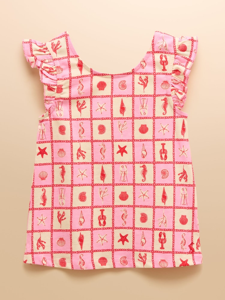 Joules Butterfly Pink Frill Sleeve Vest - Image 1 of 5