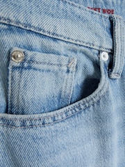 River Island Blue Mid Rise Wide Leg Jeans - Image 4 of 4