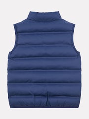 New Balance Blue Dark Boys Bond Quilted Gilet - Image 8 of 10