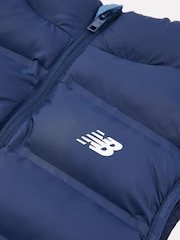 New Balance Blue Dark Boys Bond Quilted Gilet - Image 9 of 10