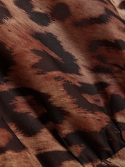 River Island Brown Long Sleeve Leopard Print Batwing Bodies - Image 4 of 4