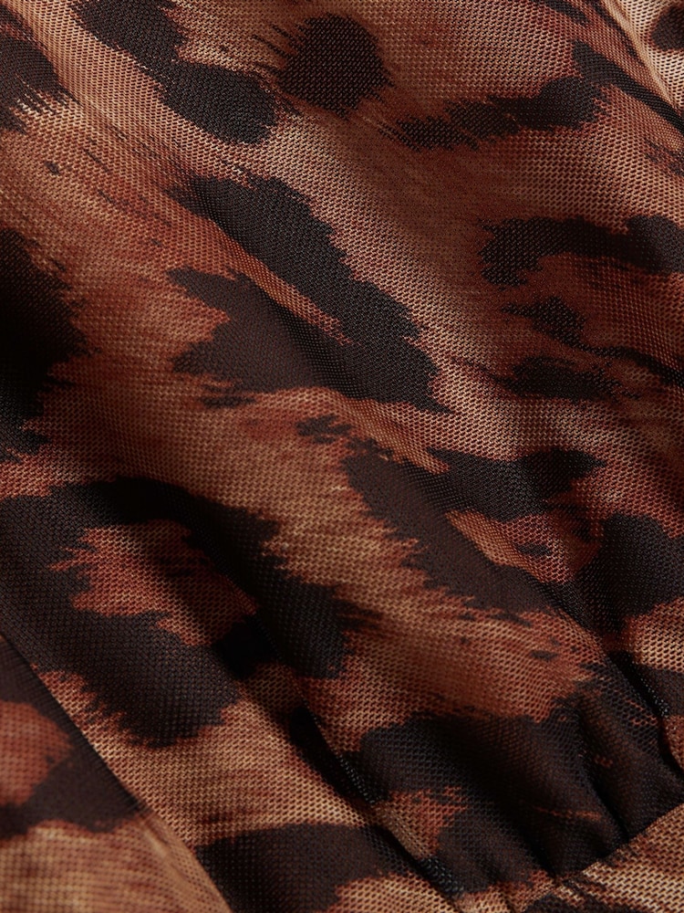 River Island Brown Long Sleeve Leopard Print Batwing Bodies - Image 4 of 4 River Island Brown Long Sleeve Leopard Print Batwing Bodies - Image 4 of 4