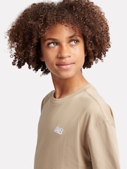 Svetlo oranžna - New Balance Kids majica iz džersija z majhnim logotipom 100% bombaž - Slika 4 iz 8