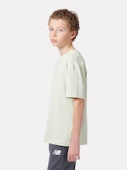 zelena - New Balance Kids majica iz džersija z majhnim logotipom 100% bombaž - Slika 2 iz 8