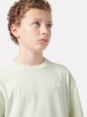 zelena - New Balance Kids majica iz džersija z majhnim logotipom 100% bombaž - Slika 4 iz 8