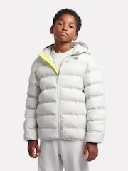 New Balance Grey Boys Bond Quilted Jacket - Image 1 of 10