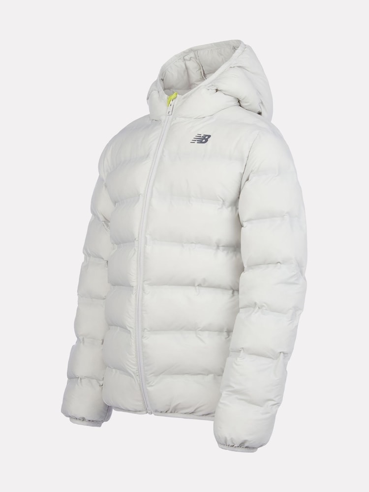 New Balance Grey Boys Bond Quilted Jacket - Image 9 of 10