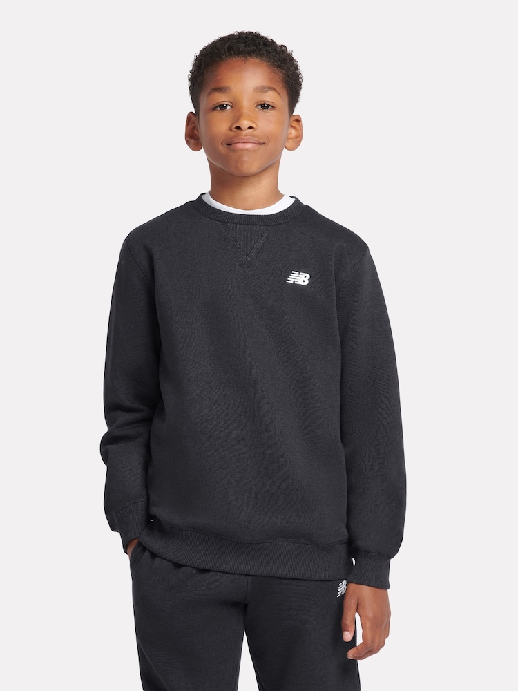 New Balance Black Boys Small Logo Sweatshirt - Image 1 of 9
