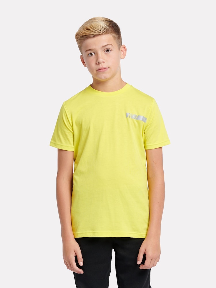 New Balance Yellow Reflective Flying T-Shirt - Image 1 of 8 New Balance Yellow Reflective Flying T-Shirt - Image 1 of 8