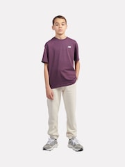 rjava - New Balance Kids majica iz džersija z majhnim logotipom 100% bombaž - Slika 4 iz 8