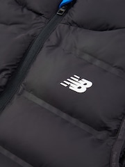 New Balance Black Boys Bond Quilted Gilet - Image 9 of 9