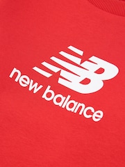 New Balance Red Boys Stacked Logo Sweatshirt - Image 9 of 9