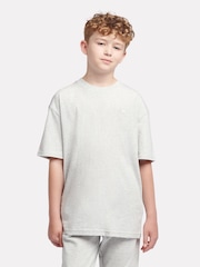 New Balance Grey Kids Jersey Small Logo 100% Cotton T-Shirt - Image 1 of 1