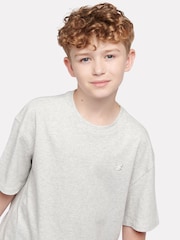 Серый - Футболка New Balance Kids Jersey с маленьким логотипом, 100% хлопок - Image 4 of 8