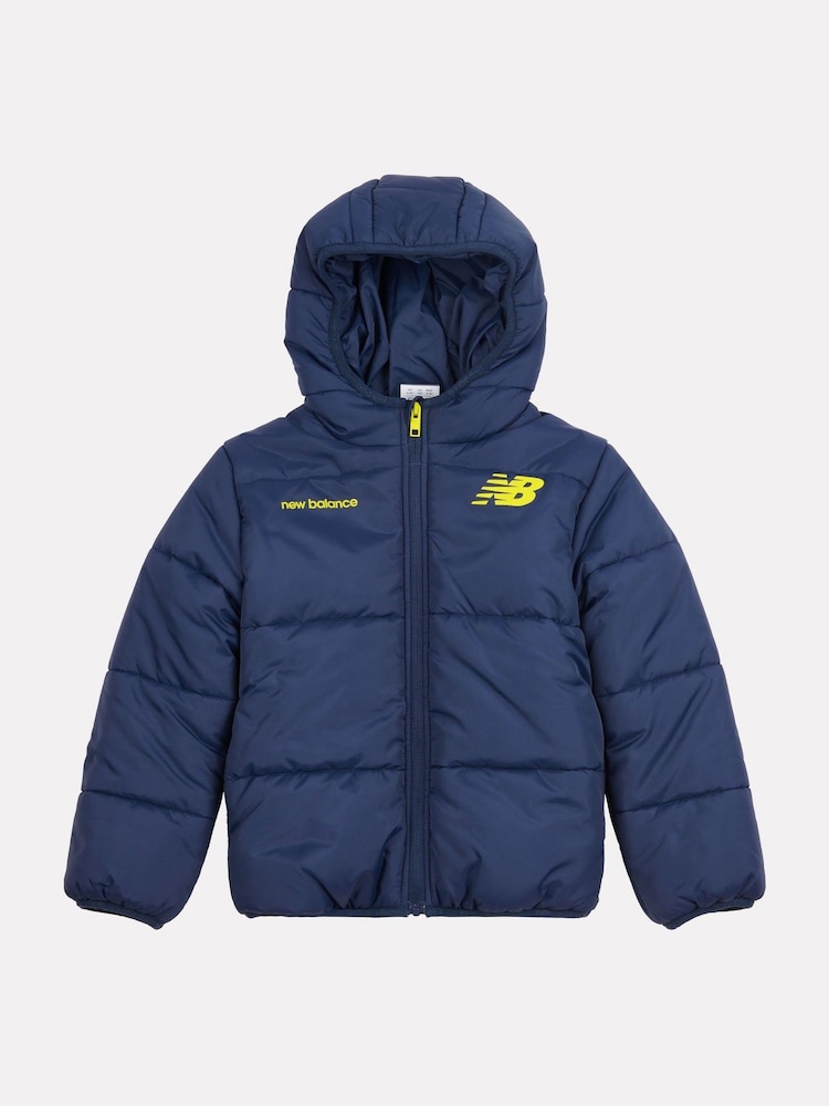 New Balance Blue Boys Bond Quilted Jacket - Image 1 of 4