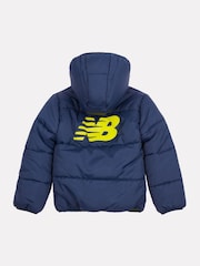 New Balance Blue Boys Bond Quilted Jacket - Image 2 of 4